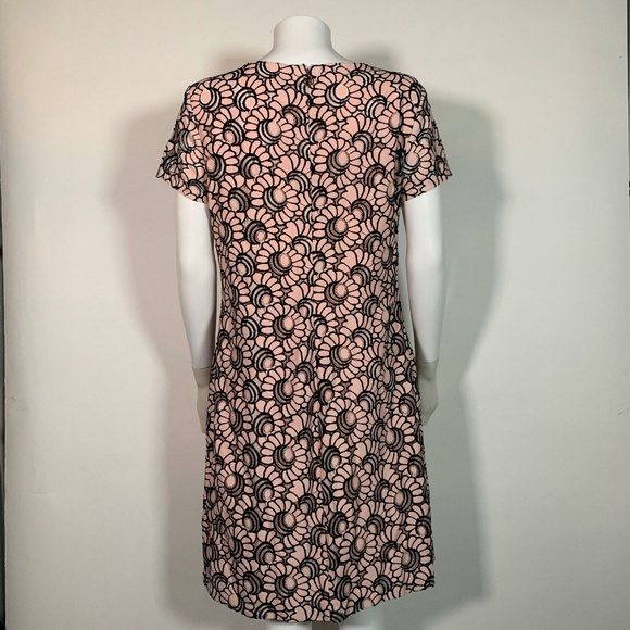 Tommy Hilfiger Dress Pink Black Floral Shift Sz 10 - Picture 4 of 6